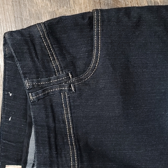 Like New Capri style jeans siz 14 made by D/C faded look mid leg Savvy dark blue - Picture 6 of 16
